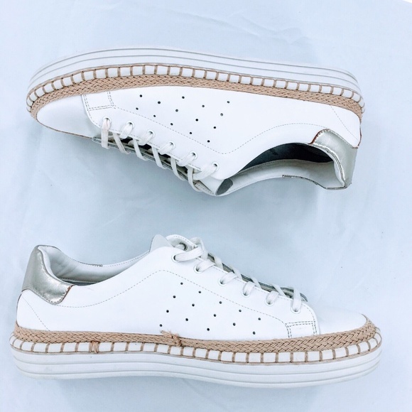 Sam Edelman Womens Sneaker White Leather Espadrille Kavi Sz 10 - Picture 6 of 14